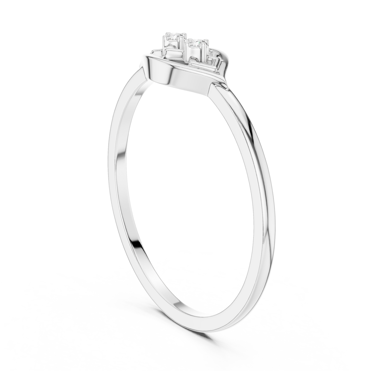 Dainty Yellow Gold Lab Grown Diamond Lattice Ring