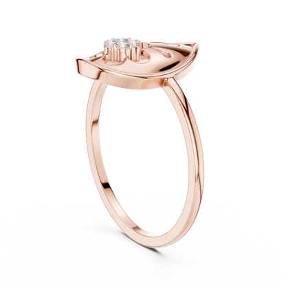Pear Shaped Lab Grown Diamond Cluster Ring