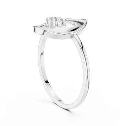 Pear Shaped Lab Grown Diamond Cluster Ring
