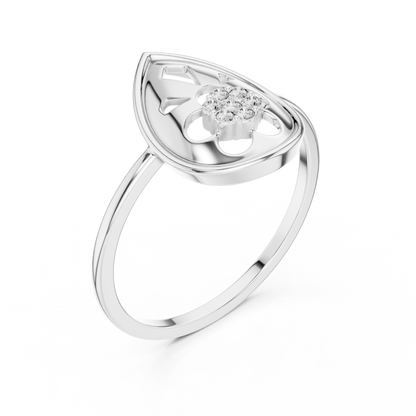 Pear Shaped Lab Grown Diamond Cluster Ring