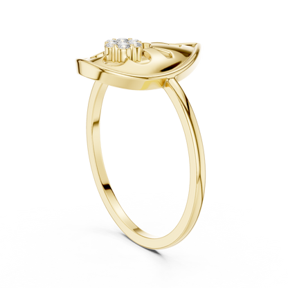 Pear Shaped Lab Grown Diamond Cluster Ring