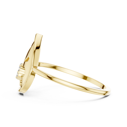 Pear Shaped Lab Grown Diamond Cluster Ring
