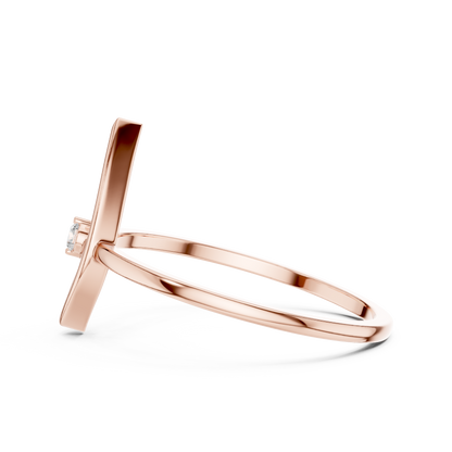 Vertical Marquise Lab Grown Diamond Ring