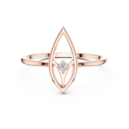 Vertical Marquise Lab Grown Diamond Ring