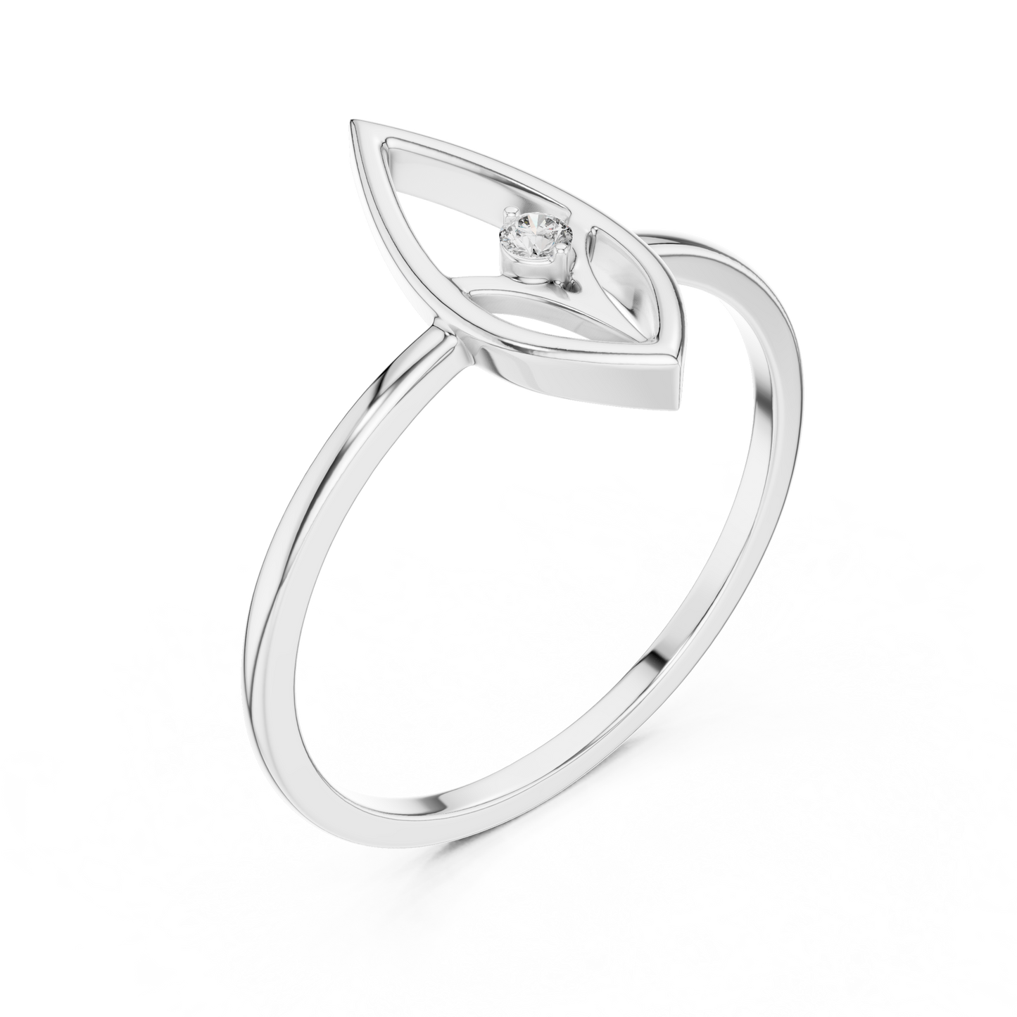 Vertical Marquise Lab Grown Diamond Ring
