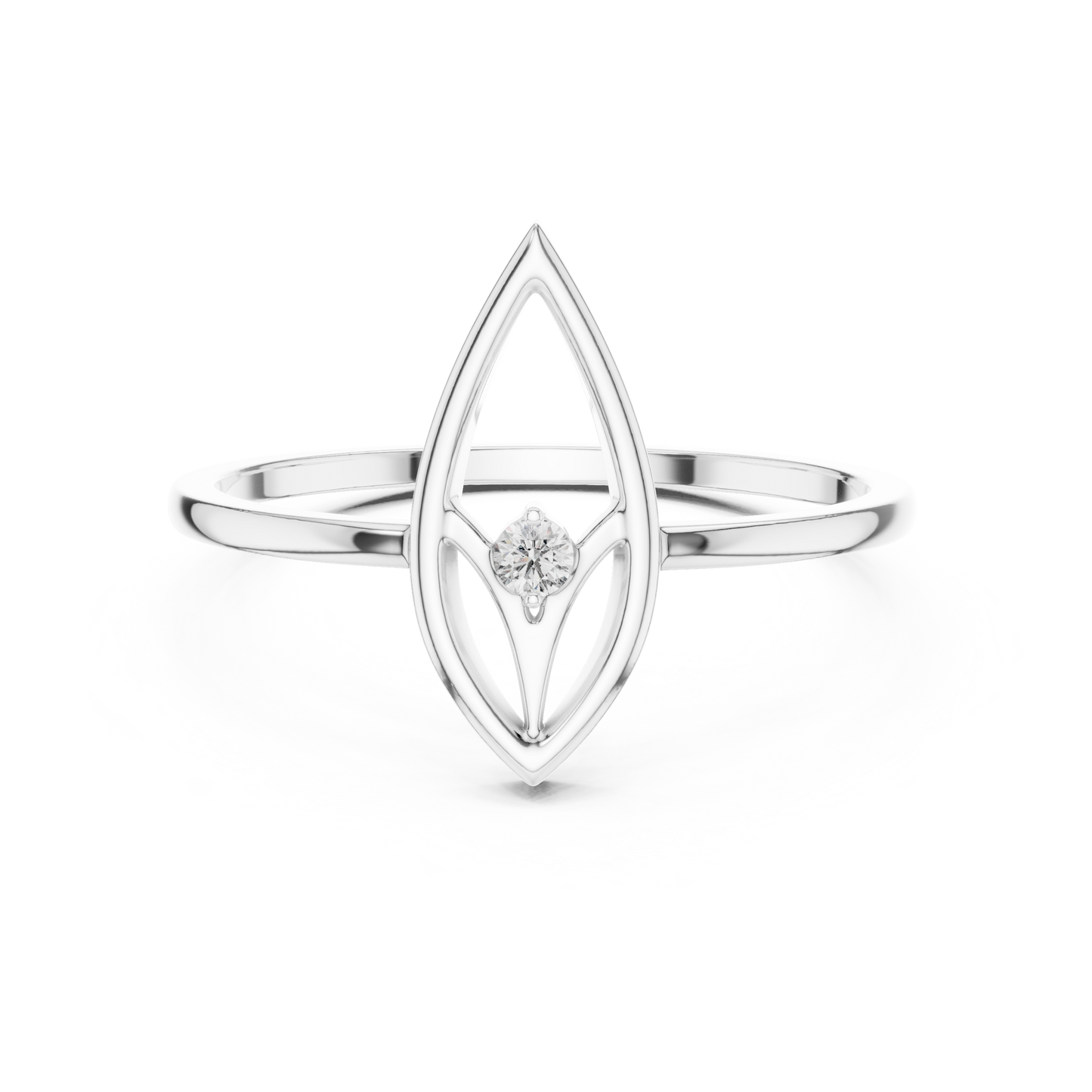 Vertical Marquise Lab Grown Diamond Ring