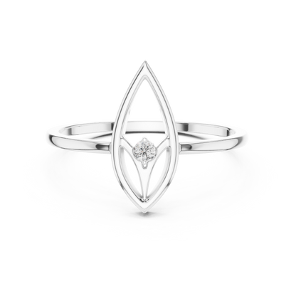 Vertical Marquise Lab Grown Diamond Ring