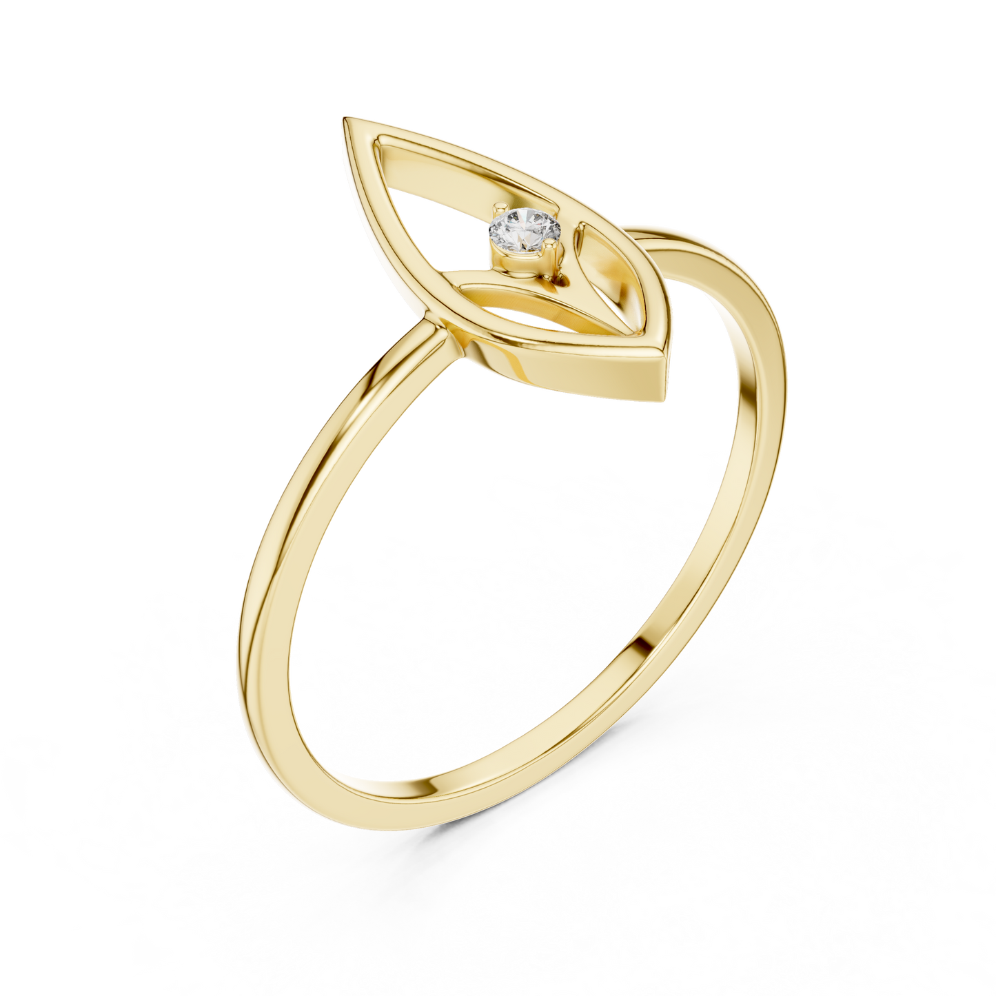 Vertical Marquise Lab Grown Diamond Ring