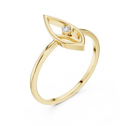 Vertical Marquise Lab Grown Diamond Ring