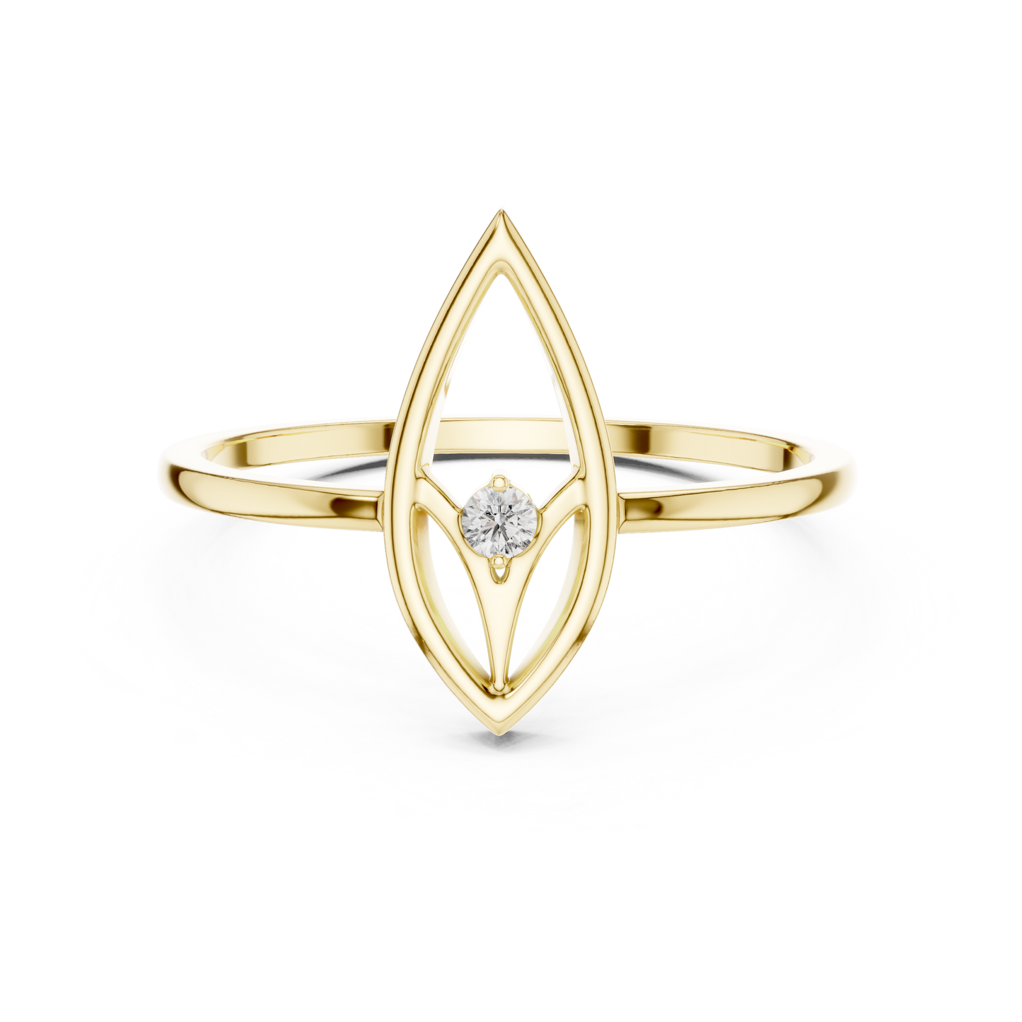 Vertical Marquise Lab Grown Diamond Ring