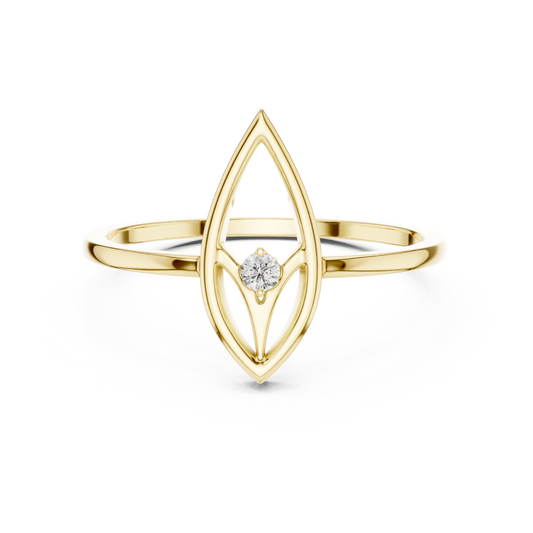 Vertical Marquise Lab Grown Diamond Ring