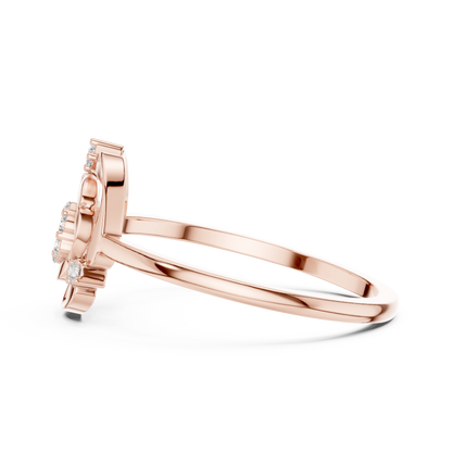 Round Open Circle Geometric Lab Grown Diamond Ring