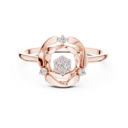 Round Open Circle Geometric Lab Grown Diamond Ring