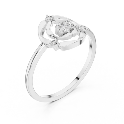 Round Open Circle Geometric Lab Grown Diamond Ring