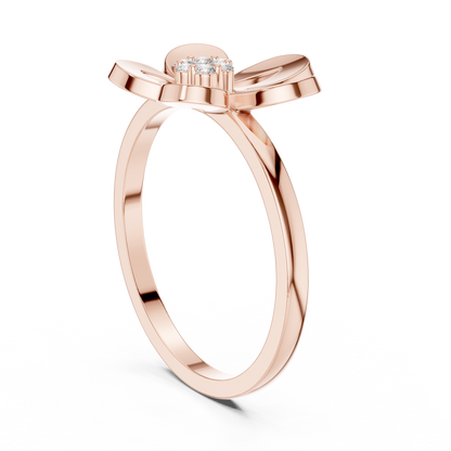 Round Lab Grown Diamond Daisy Flower Ring