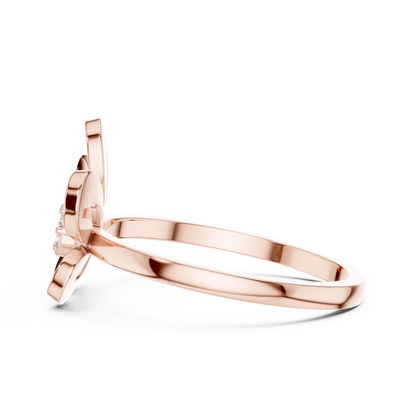 Round Lab Grown Diamond Daisy Flower Ring