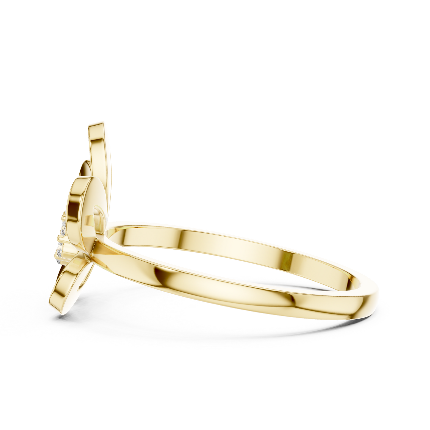Round Lab Grown Diamond Daisy Flower Ring