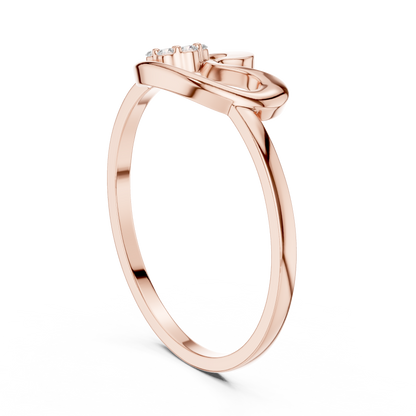 Stylized Heart Shape Lab Grown Diamond Ring
