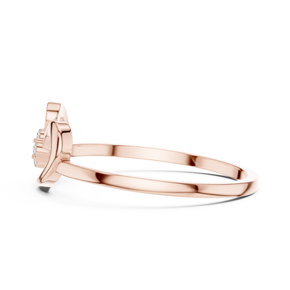 Stylized Heart Shape Lab Grown Diamond Ring
