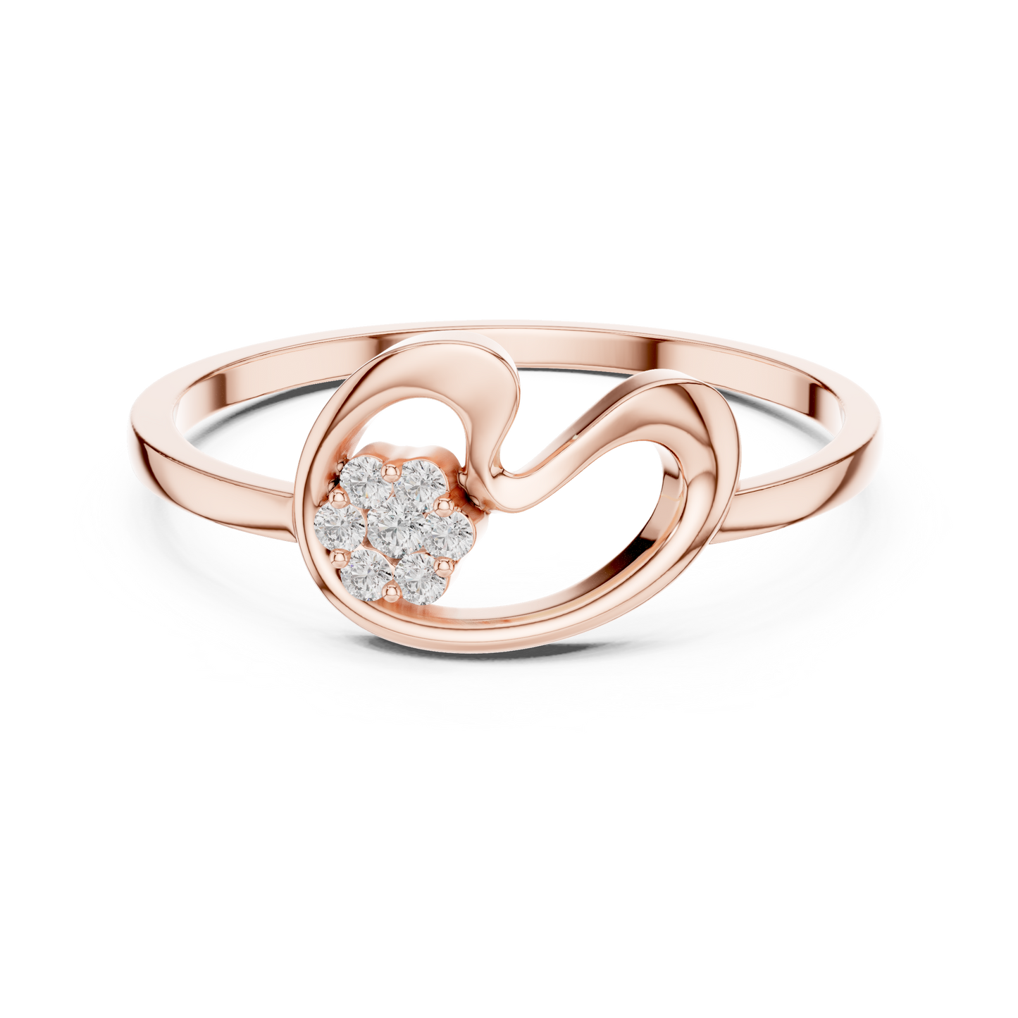 Stylized Heart Shape Lab Grown Diamond Ring