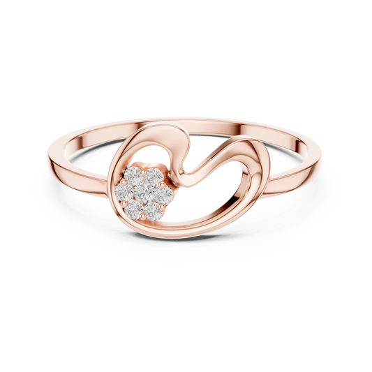 Stylized Heart Shape Lab Grown Diamond Ring