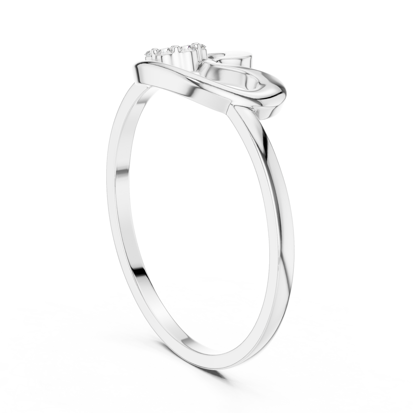 Stylized Heart Shape Lab Grown Diamond Ring