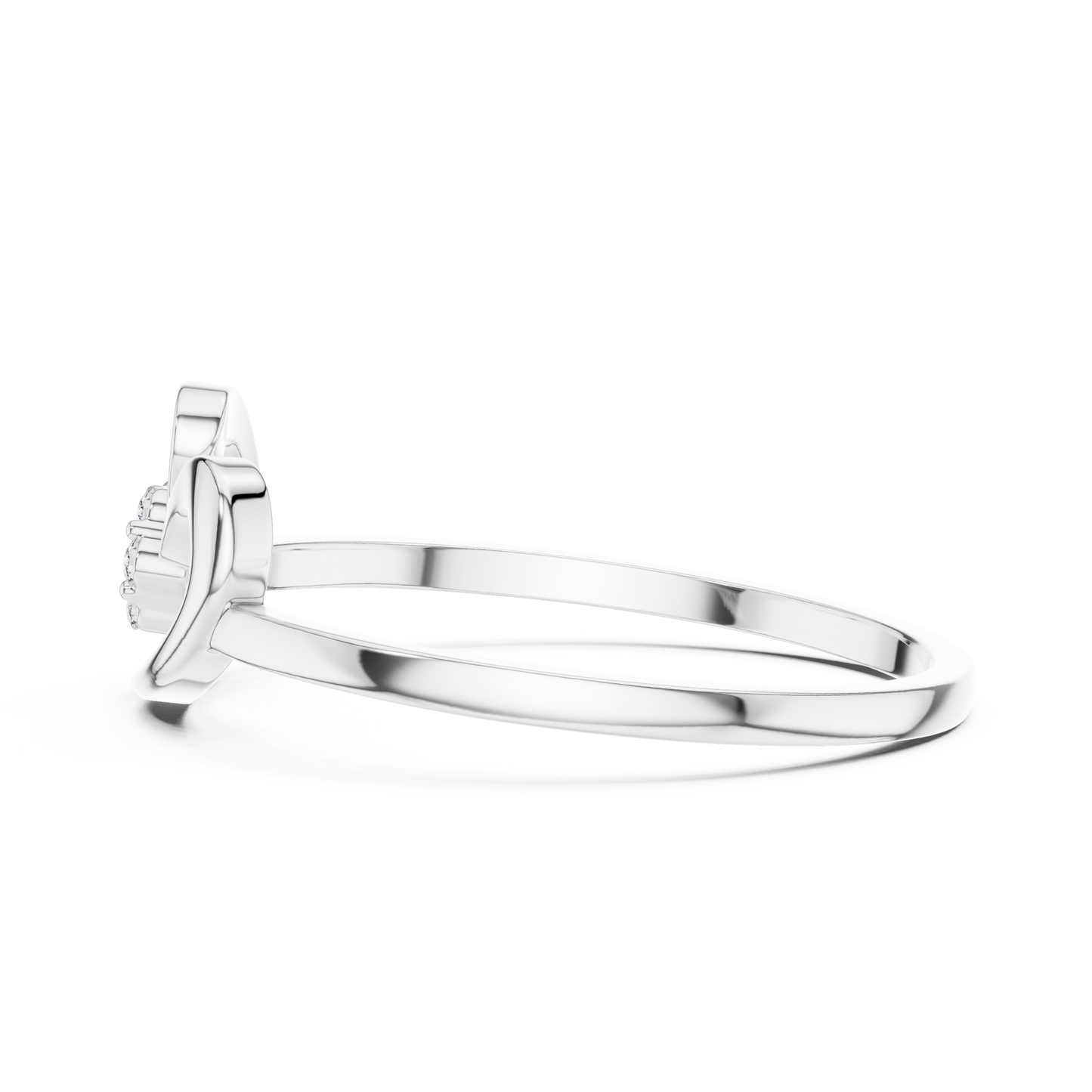 Stylized Heart Shape Lab Grown Diamond Ring