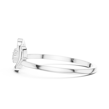 Stylized Heart Shape Lab Grown Diamond Ring