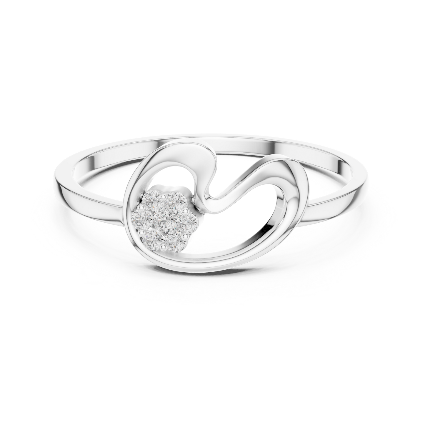 Stylized Heart Shape Lab Grown Diamond Ring