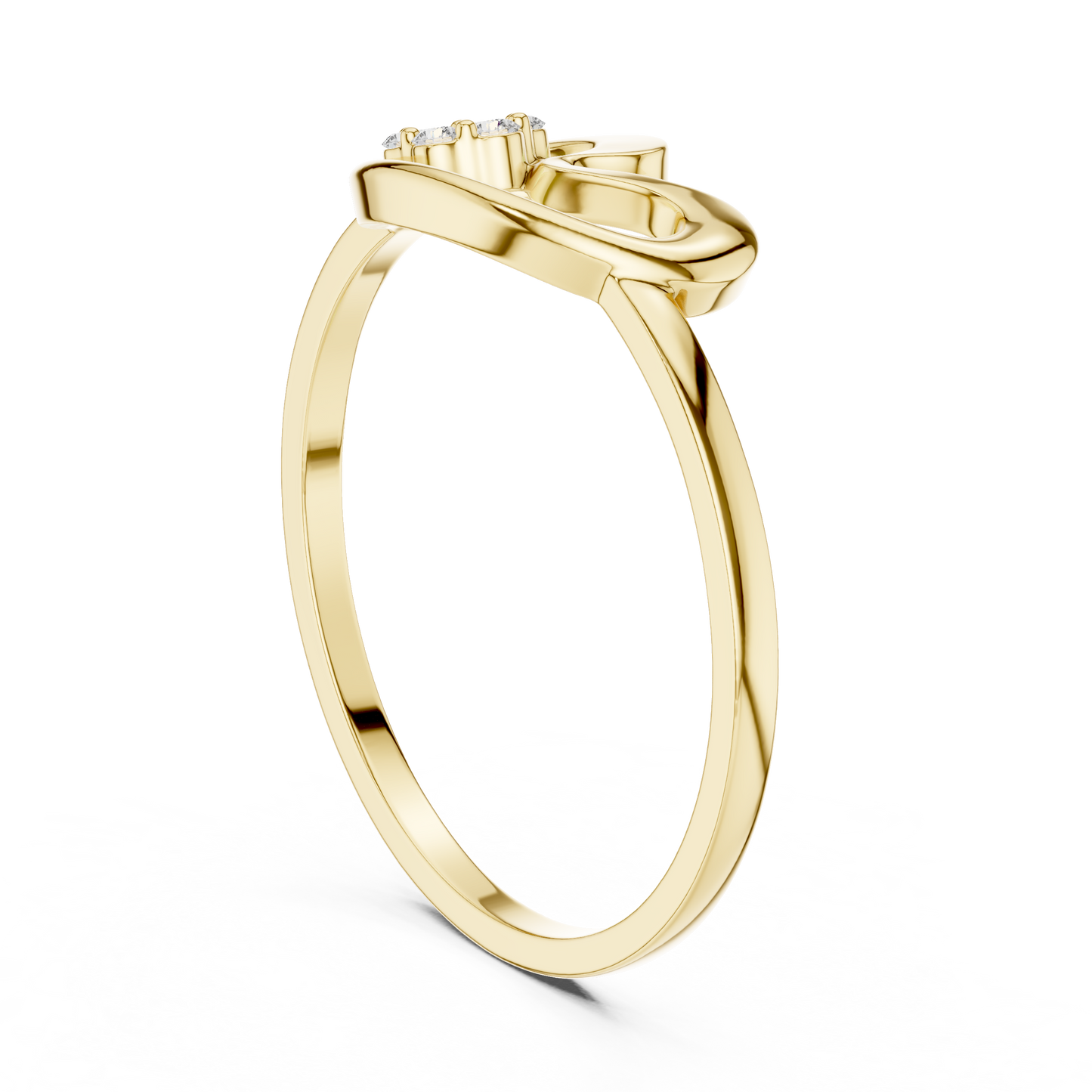 Stylized Heart Shape Lab Grown Diamond Ring