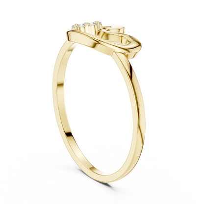 Stylized Heart Shape Lab Grown Diamond Ring
