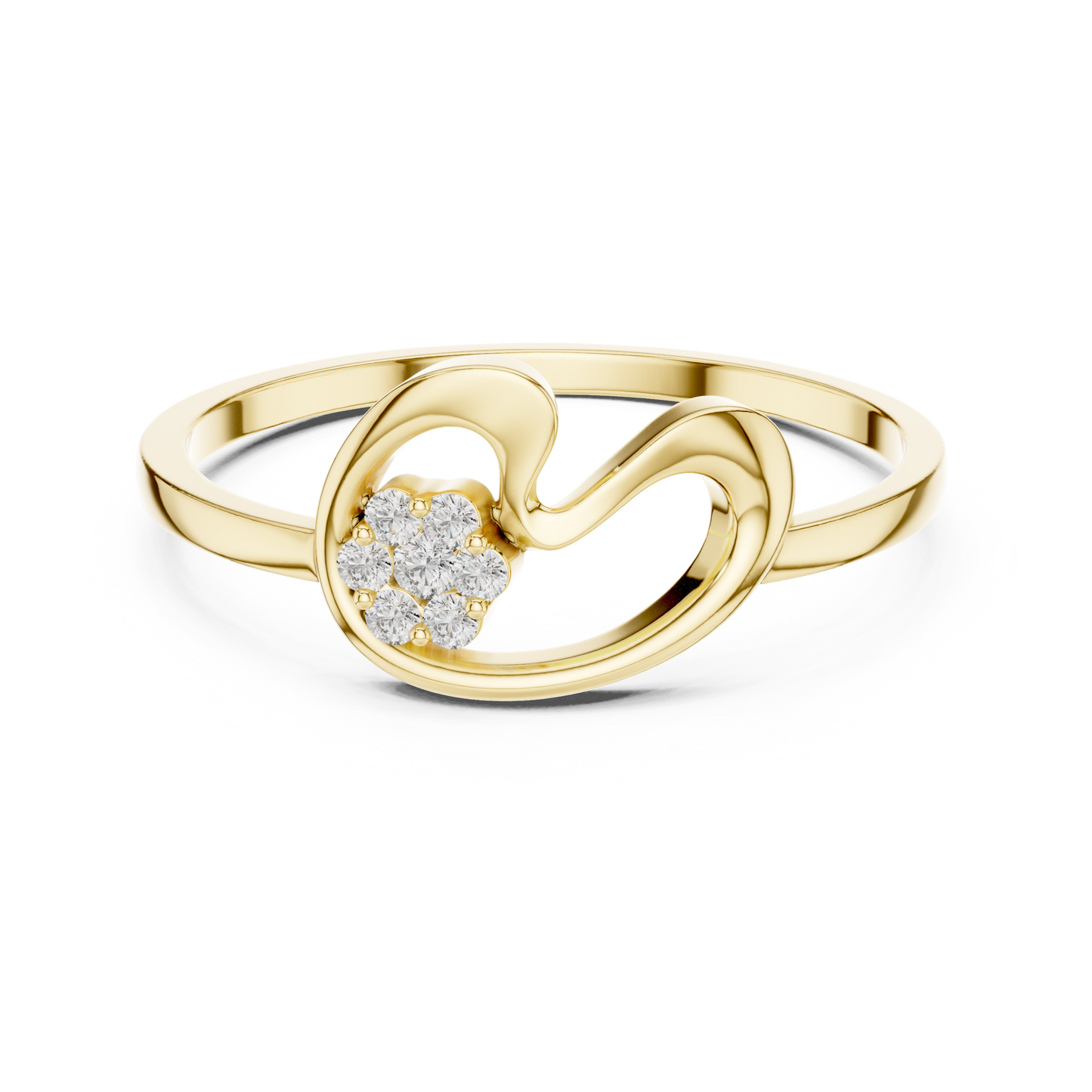 Stylized Heart Shape Lab Grown Diamond Ring