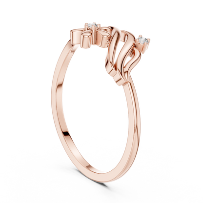 Round Lab Grown Diamond Botanical Bypass Ring
