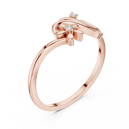 Round Lab Grown Diamond Botanical Bypass Ring