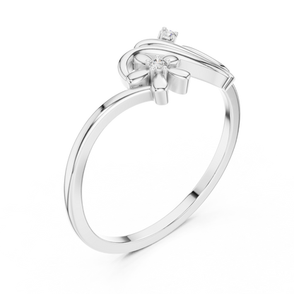 Round Lab Grown Diamond Botanical Bypass Ring
