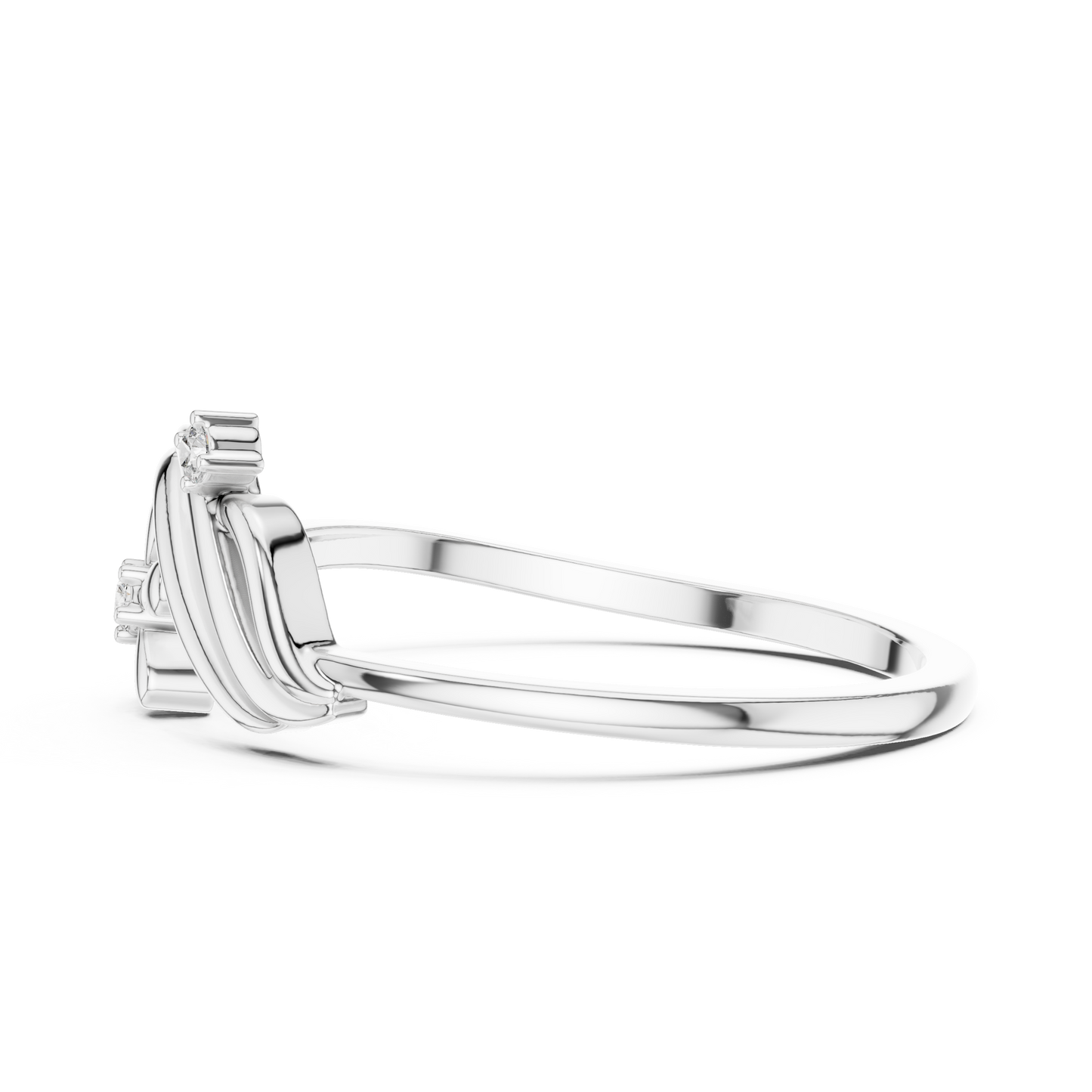 Round Lab Grown Diamond Botanical Bypass Ring