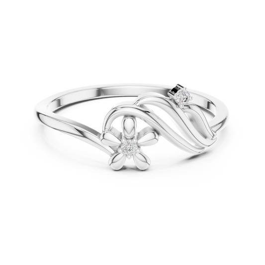 Round Lab Grown Diamond Botanical Bypass Ring