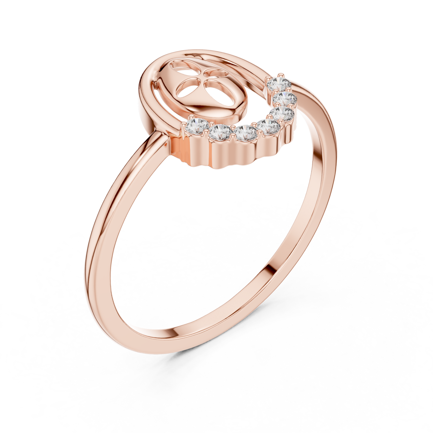 Round Lab Grown Diamond Oval Shape Ring