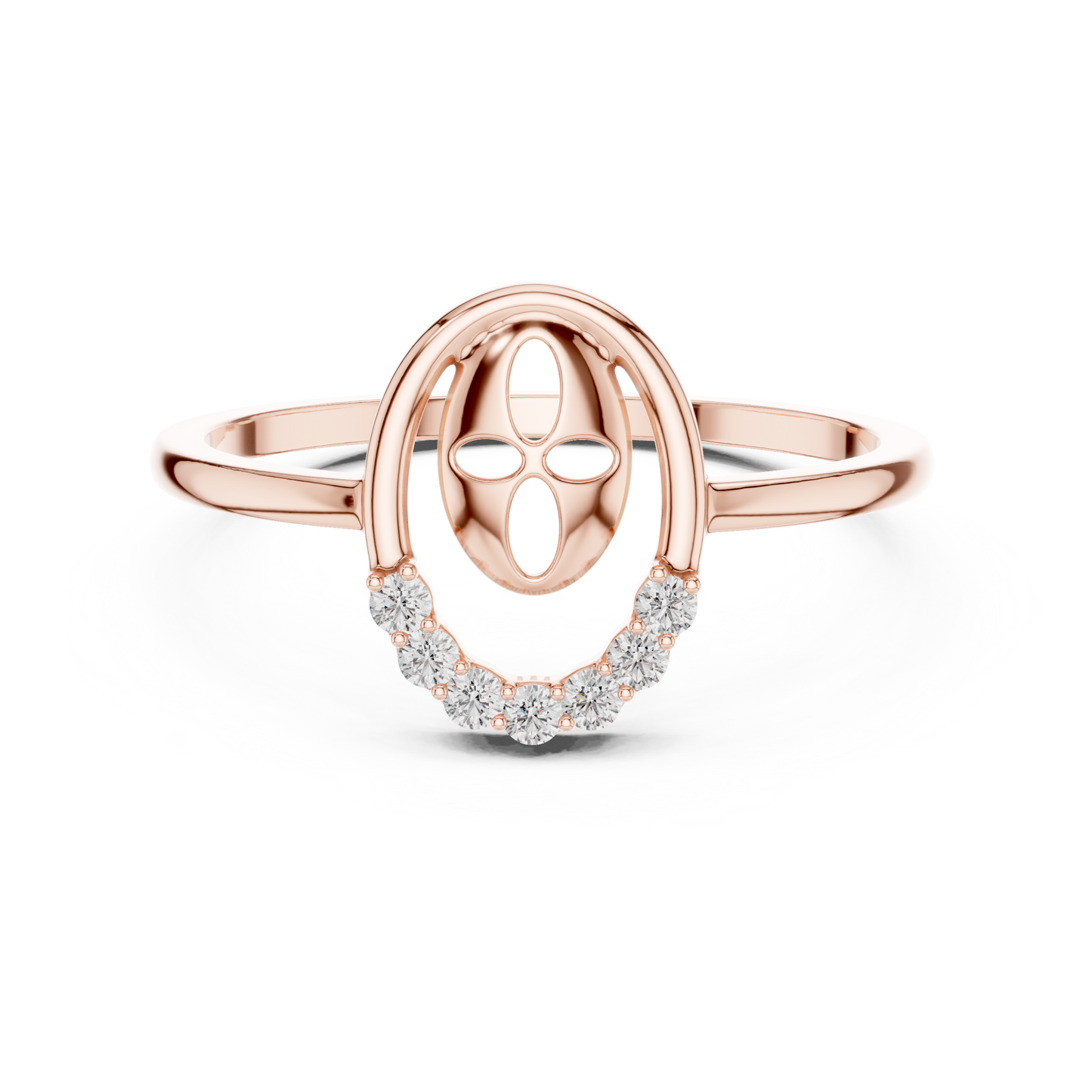 Round Lab Grown Diamond Oval Shape Ring