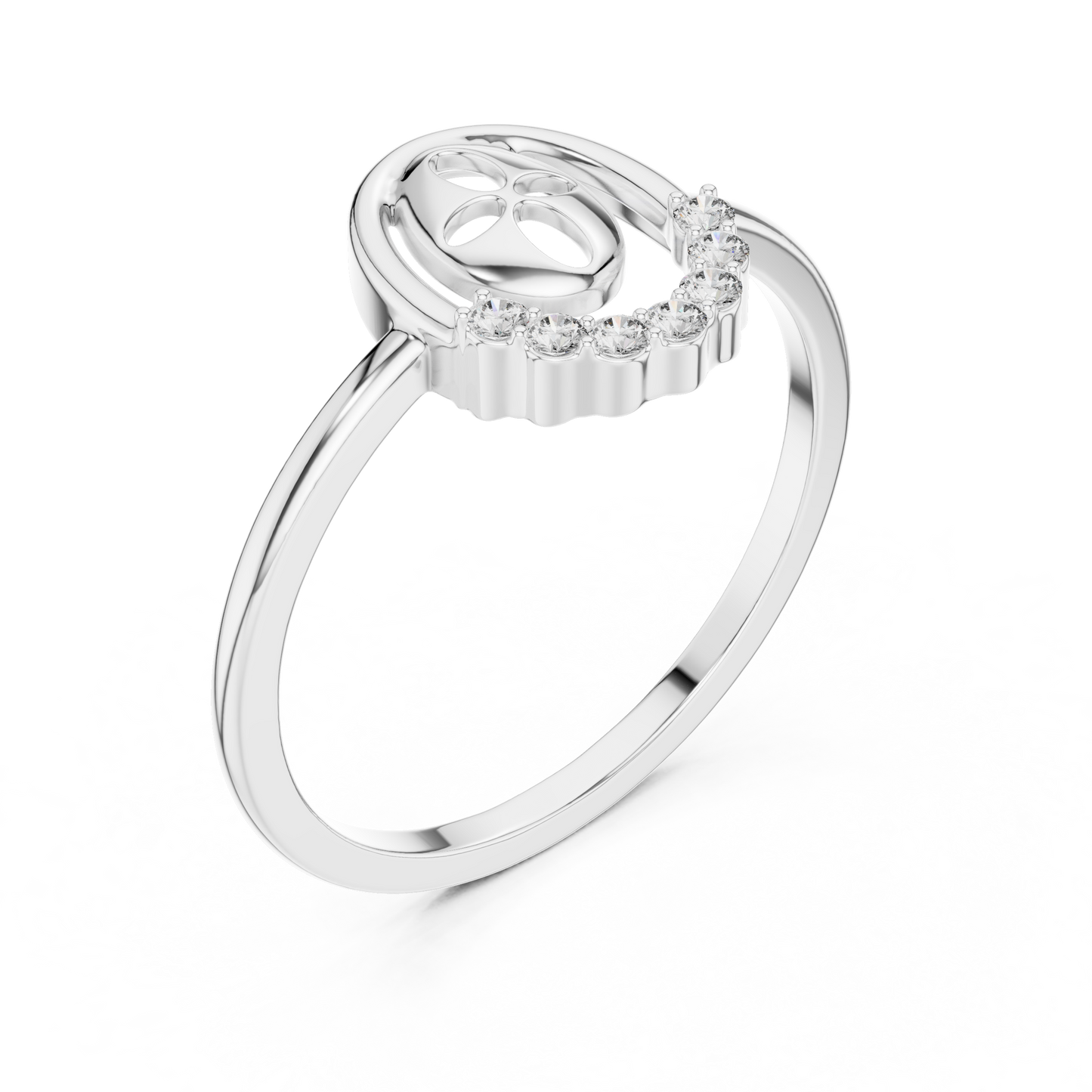 Round Lab Grown Diamond Oval Shape Ring