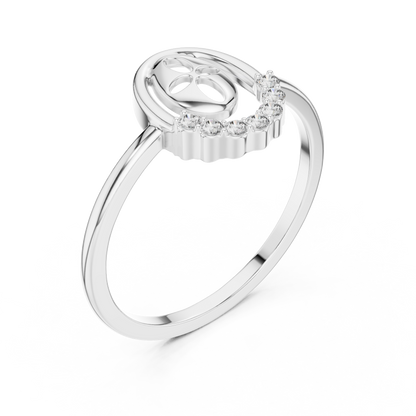 Round Lab Grown Diamond Oval Shape Ring