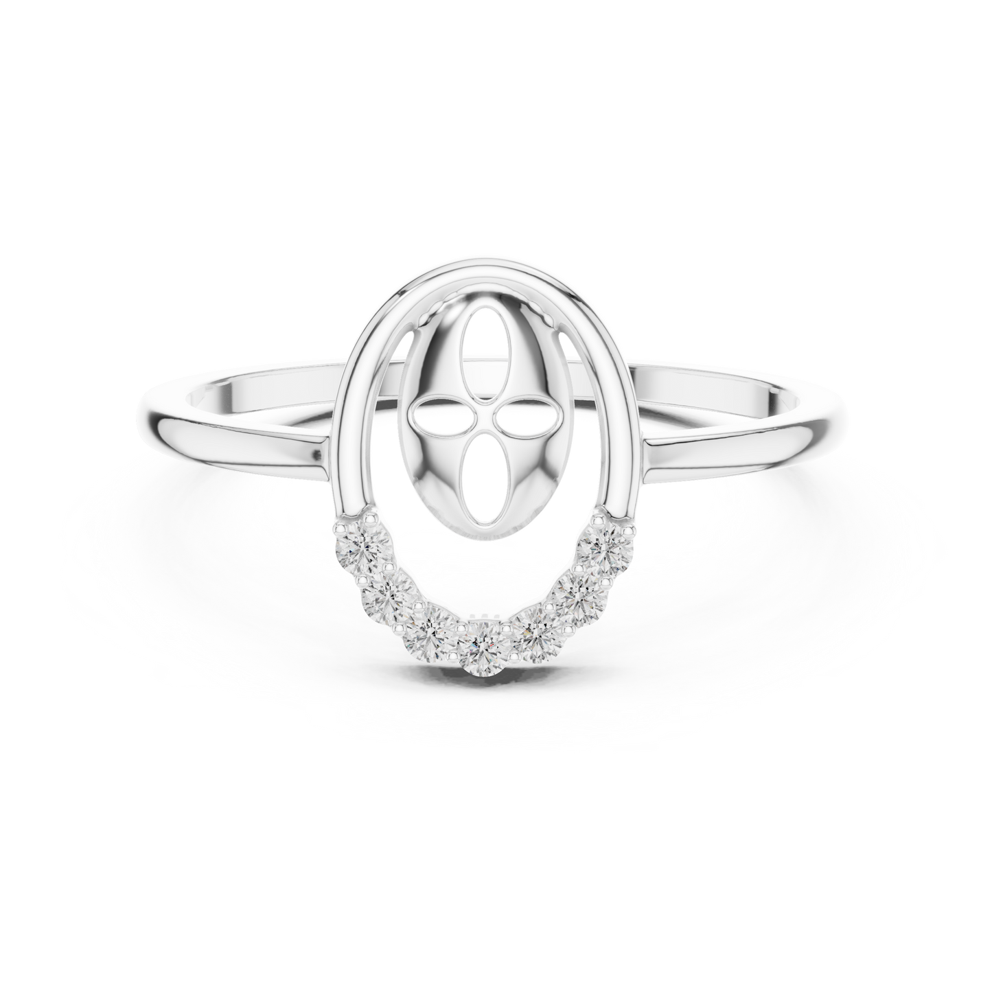 Round Lab Grown Diamond Oval Shape Ring