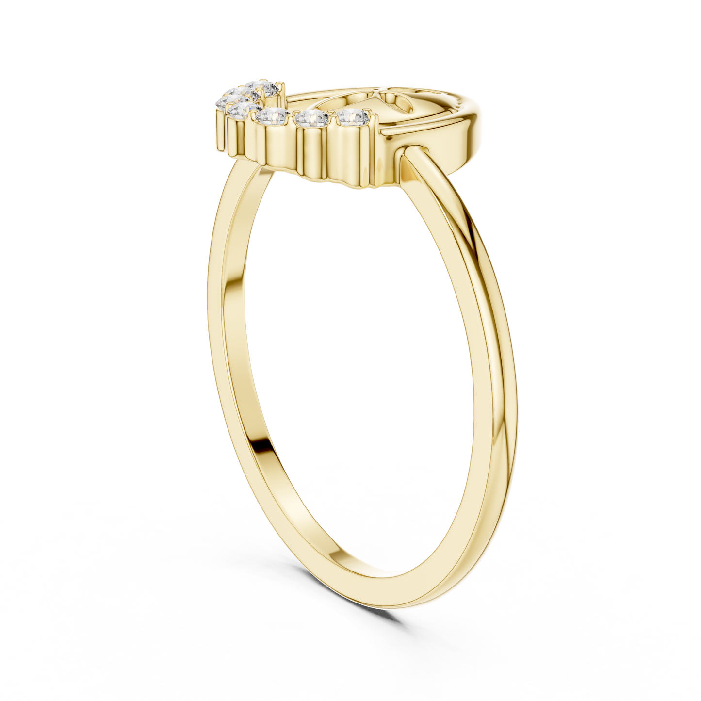 Round Lab Grown Diamond Oval Shape Ring