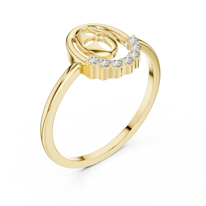 Round Lab Grown Diamond Oval Shape Ring