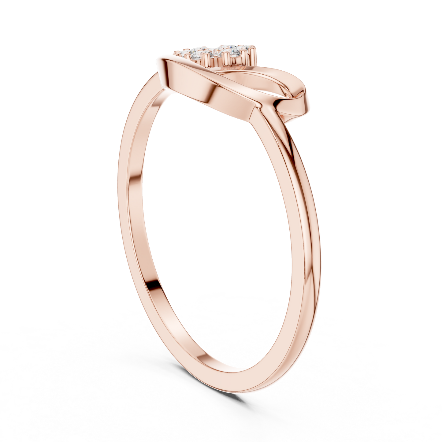 Lab Grown Diamond Floral Swirl Ring