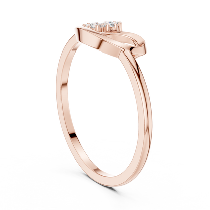 Lab Grown Diamond Floral Swirl Ring