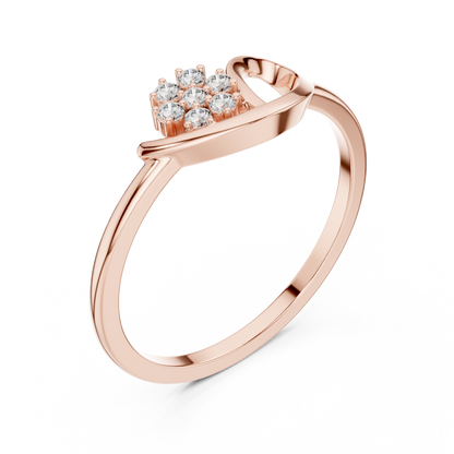 Lab Grown Diamond Floral Swirl Ring