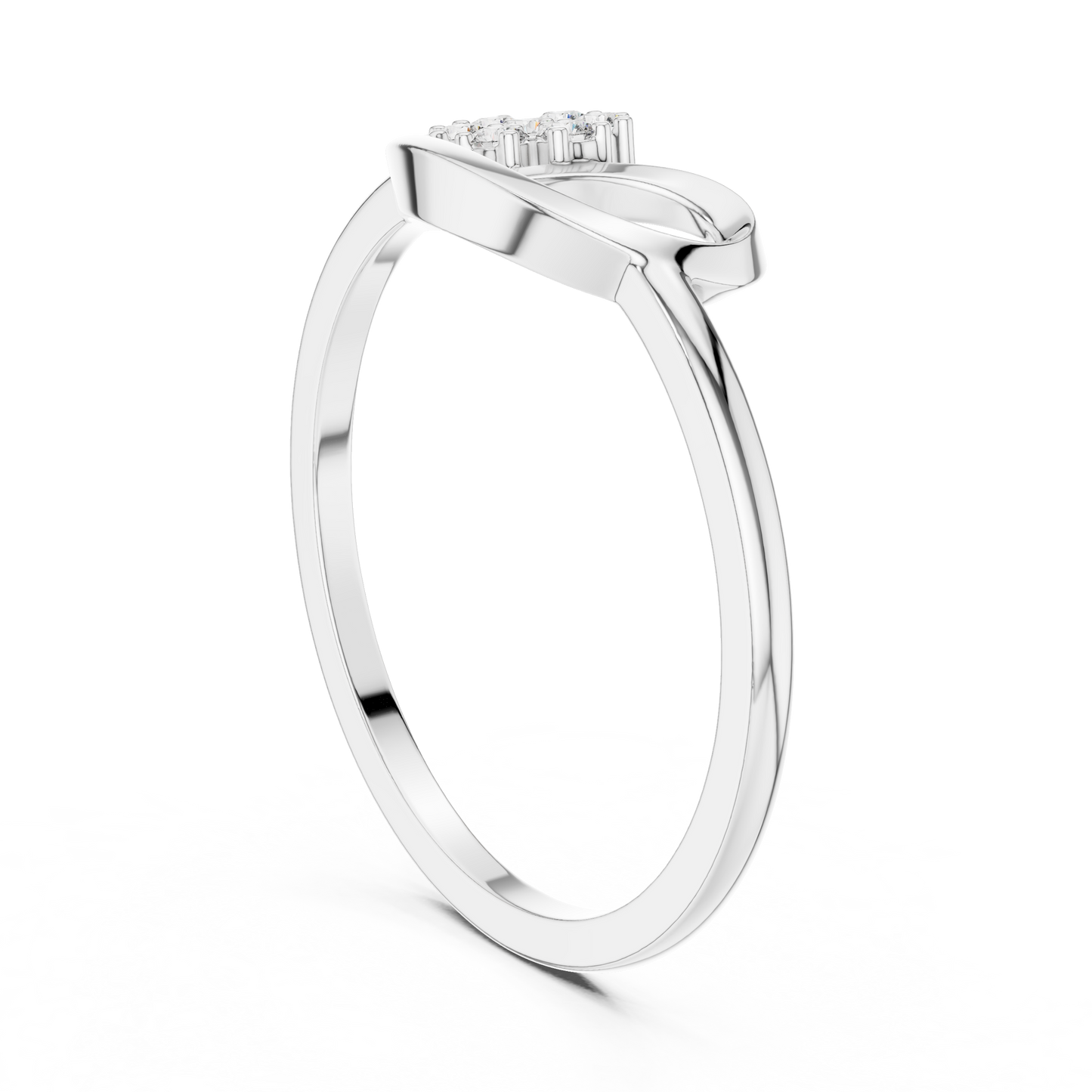 Lab Grown Diamond Floral Swirl Ring