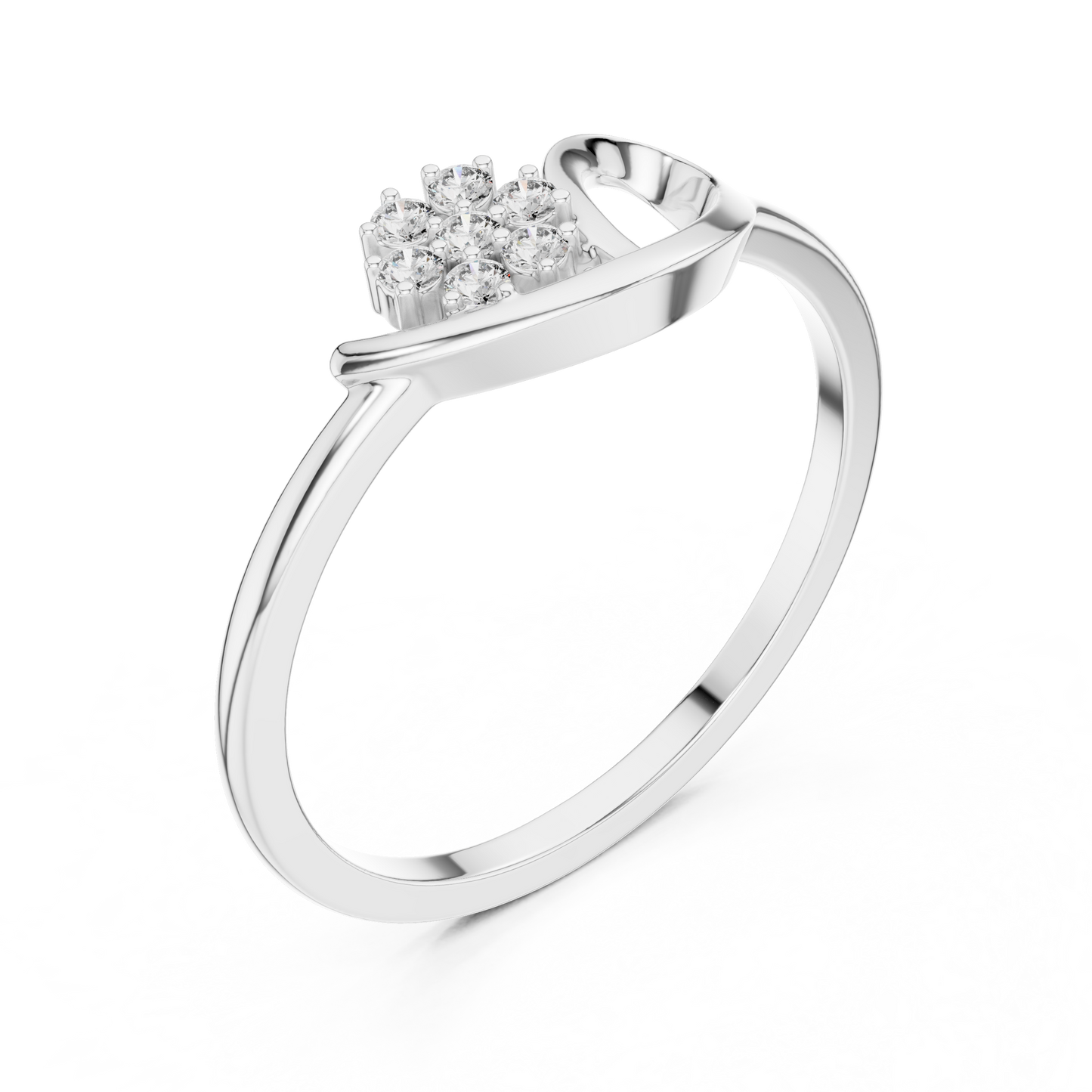 Lab Grown Diamond Floral Swirl Ring