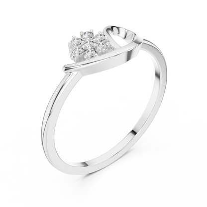 Lab Grown Diamond Floral Swirl Ring